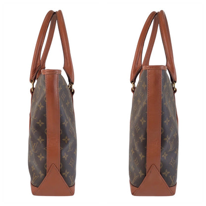 LOUIS VUITTON Tote Bag M42425 PVC Brown Gold Metal Monogram Weekend PM