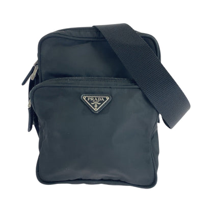 PRADA Shoulder Bag BT0169 Nylon Black SilverMetal Test Triangle With logo