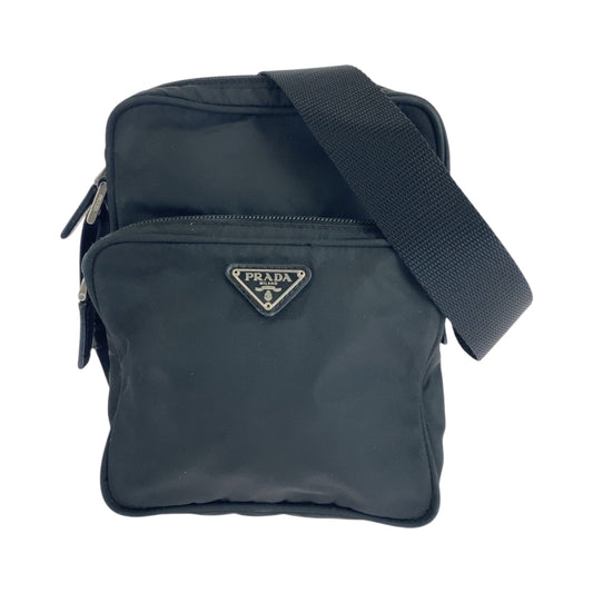 PRADA Shoulder Bag BT0169 Nylon Black SilverMetal Test Triangle With logo
