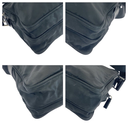PRADA Shoulder Bag BT0169 Nylon Black SilverMetal Test Triangle With logo