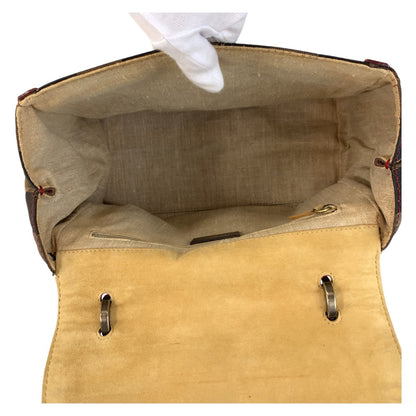 FENDI Handbag leather Red brown Pecan Silvana