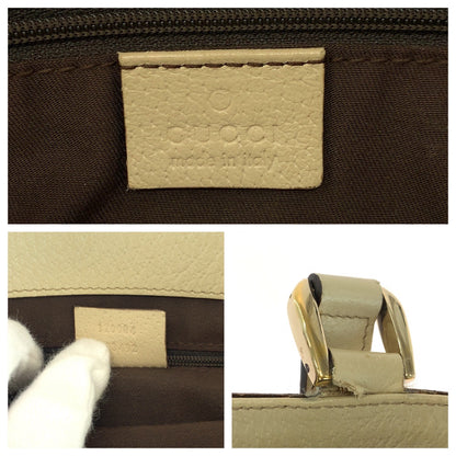 GUCCI Tote Bag 170004 GG canvas Beige Ivory Gold Metal