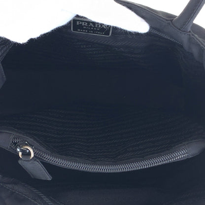 PRADA Tote Bag Nylon Black SilverMetal Test Triangle With logo