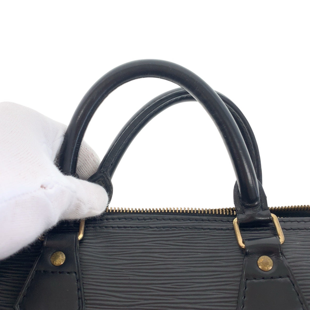 LOUIS VUITTON Handbag M59022 leather Noir Black Gold Metal Epi Speedy 30
