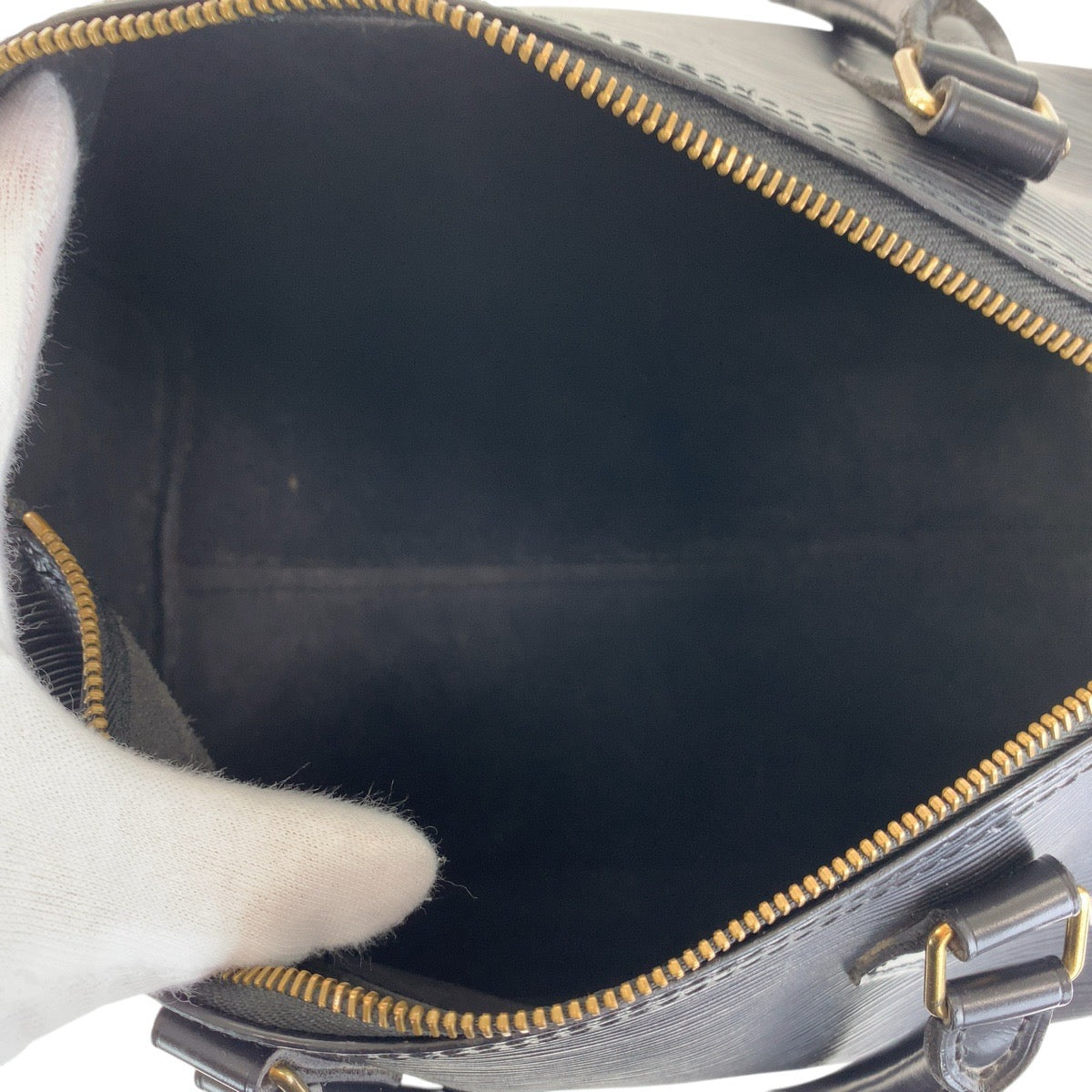 LOUIS VUITTON Handbag M59022 leather Noir Black Gold Metal Epi Speedy 30