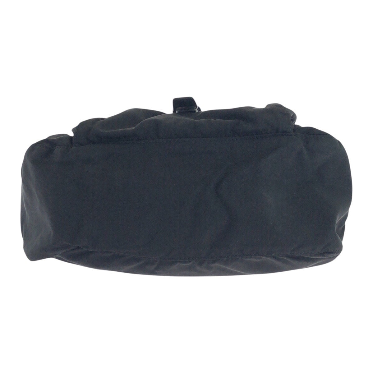 PRADA Shoulder Bag Nylon Black SilverMetal Test Triangle With logo