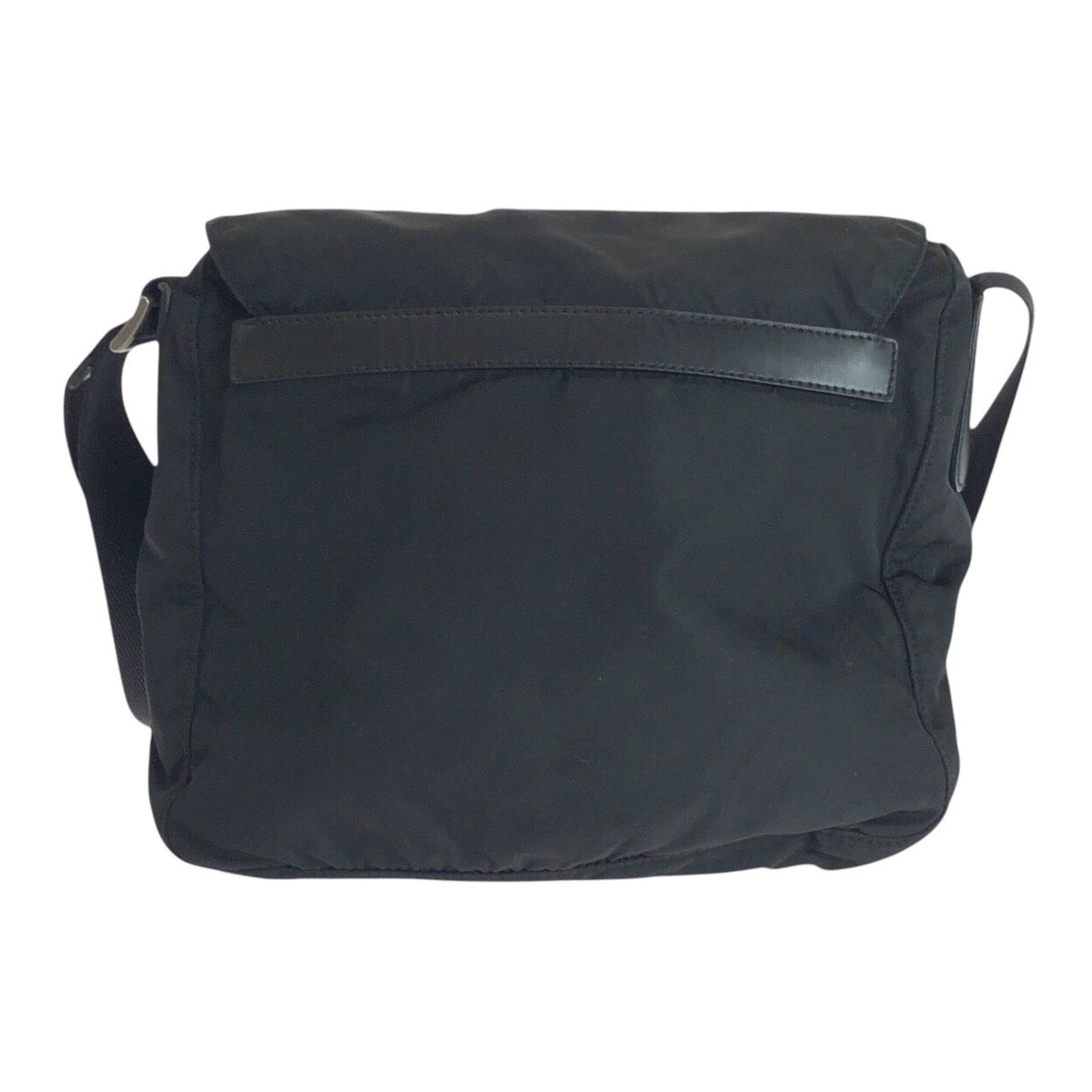 PRADA Shoulder Bag Nylon Black SilverMetal Test Triangle With logo
