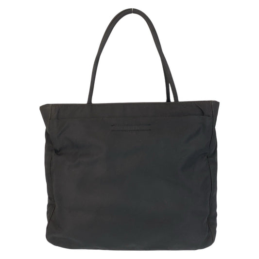 PRADA Tote Bag Nylon Black SilverMetal Test Triangle With logo