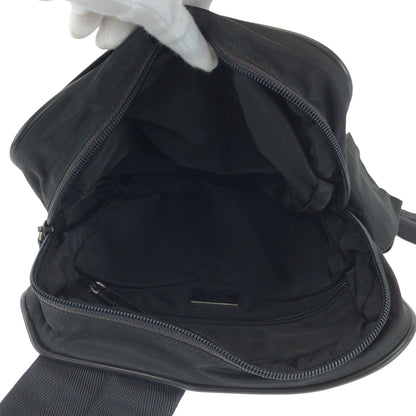 PRADA Shoulder Bag Nylon Black SilverMetal Test Triangle With logo
