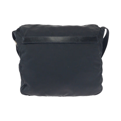 PRADA Shoulder Bag BT8994 Nylon Black SilverMetal Test Triangle With logo