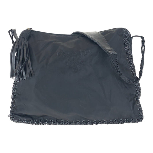 PRADA Shoulder Bag Nylon Black black