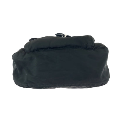 PRADA Shoulder Bag Nylon Black SilverMetal Test Triangle With logo