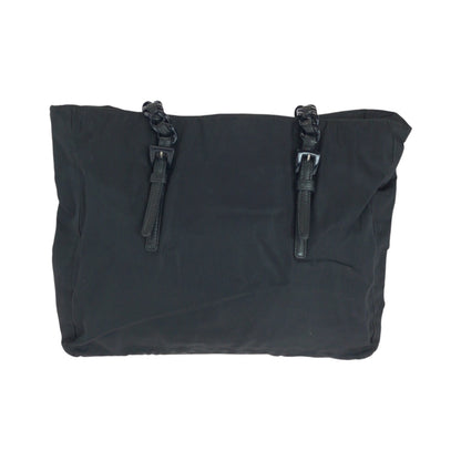 PRADA Tote Bag B7404 Nylon Black SilverMetal Test Triangle With logo Plastic Chain