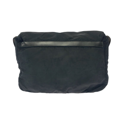 PRADA Shoulder Bag 1BD671 Nylon Black SilverMetal Test Triangle With logo