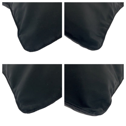 PRADA Shoulder Bag Nylon Black SilverMetal Test Triangle With logo