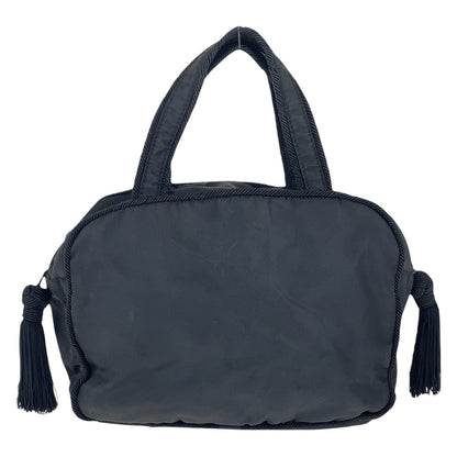 PRADA Handbag Nylon Black SilverMetal Test Tassel