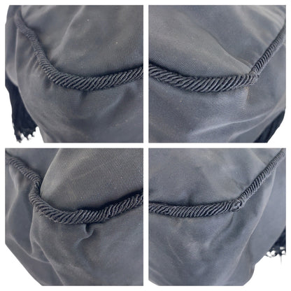 PRADA Handbag Nylon Black SilverMetal Test Tassel