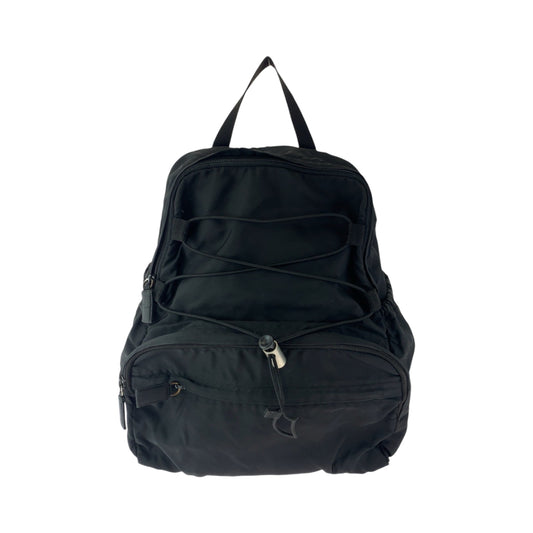 PRADA Backpack V317 Nylon black Test Triangle With logo