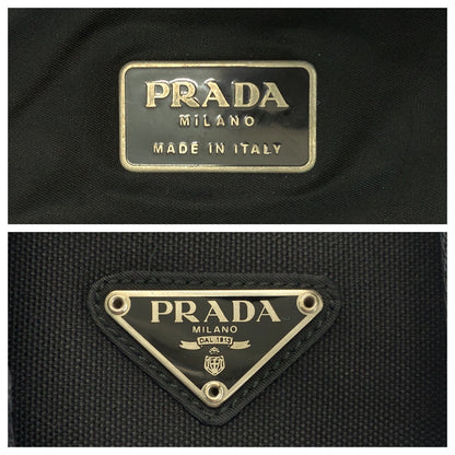 PRADA Backpack V317 Nylon black Test Triangle With logo