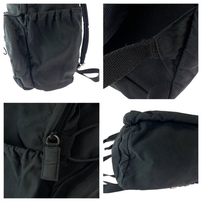 PRADA Backpack V317 Nylon black Test Triangle With logo
