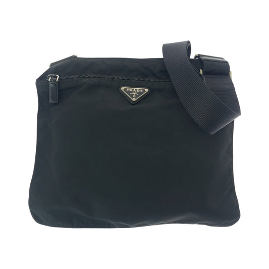 PRADA Shoulder Bag BT175Z Nylon Black SilverMetal Test Triangle With logo