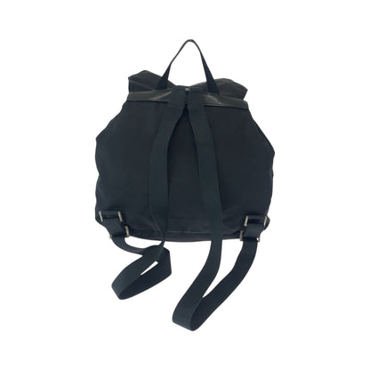 PRADA Backpack Nylon Black SilverMetal Test Triangle With logo