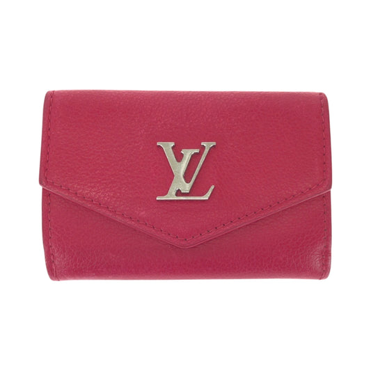 LOUIS VUITTON Tri-fold wallet M67858 leather Pink SilverMetal Portefeuille Rock Mini
