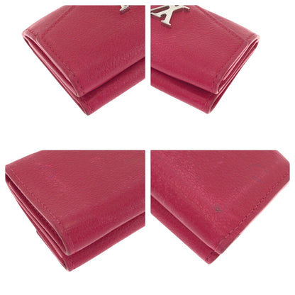 LOUIS VUITTON Tri-fold wallet M67858 leather Pink SilverMetal Portefeuille Rock Mini