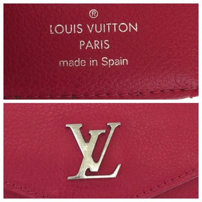 LOUIS VUITTON Tri-fold wallet M67858 leather Pink SilverMetal Portefeuille Rock Mini