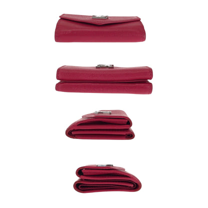 LOUIS VUITTON Tri-fold wallet M67858 leather Pink SilverMetal Portefeuille Rock Mini
