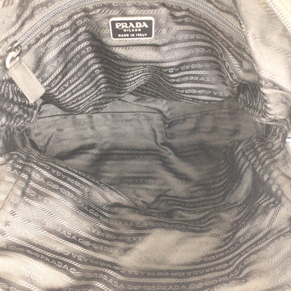 PRADA Tote Bag Nylon Black SilverMetal Test Triangle With logo