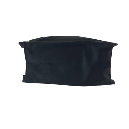 PRADA Handbag Satin Black SilverMetal logo