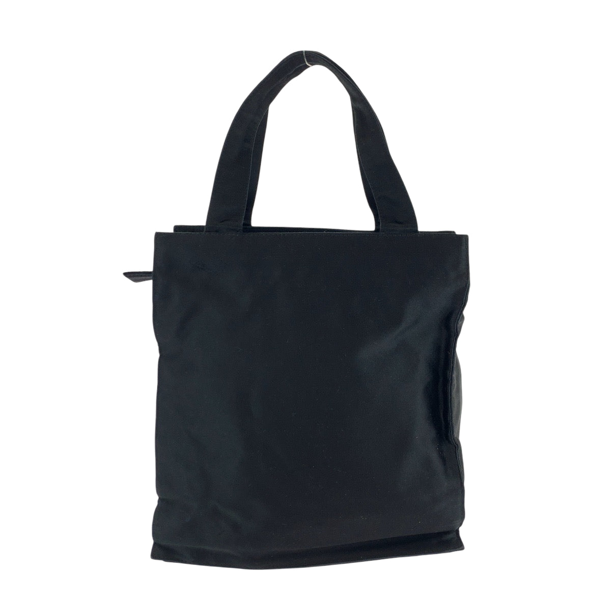 PRADA Handbag Satin Black SilverMetal logo