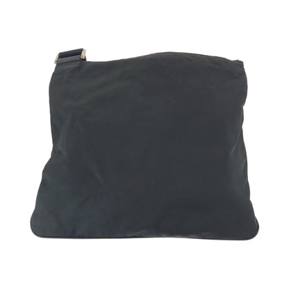 PRADA Shoulder Bag Nylon Black SilverMetal Test Triangle With logo