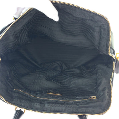 PRADA Handbag Nylon Black GoldMetal Test Triangle With logo