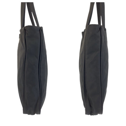 PRADA Tote Bag Nylon Black SilverMetal Test Triangle With logo