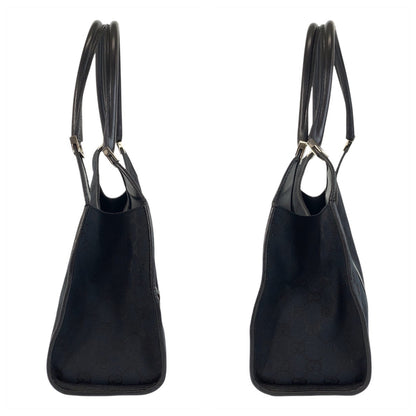 GUCCI Shoulder Bag 002 1067 GG canvas Black black Jackie