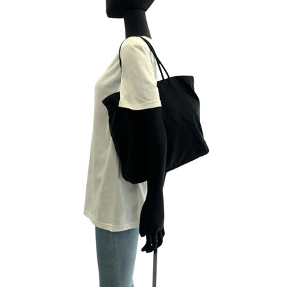 PRADA Tote Bag Nylon Black SilverMetal Test Triangle With logo