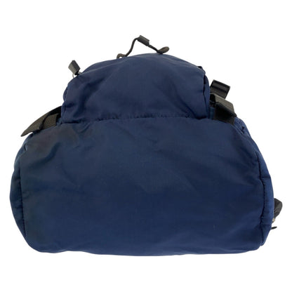 PRADA Backpack Nylon Navy SilverMetal Test Triangle With logo