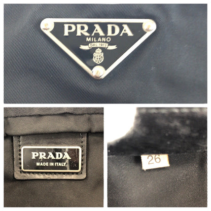 PRADA Shoulder Bag Nylon black Test Triangle With logo