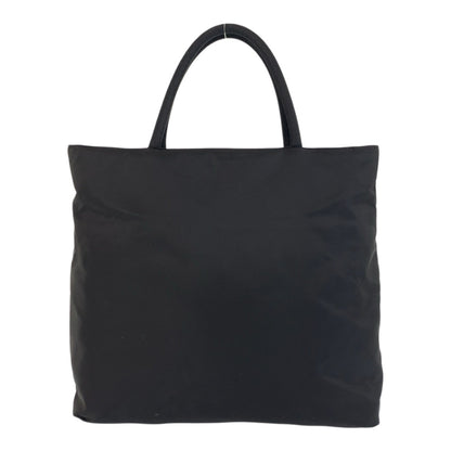 PRADA Tote Bag Nylon Black SilverMetal Test Triangle With logo