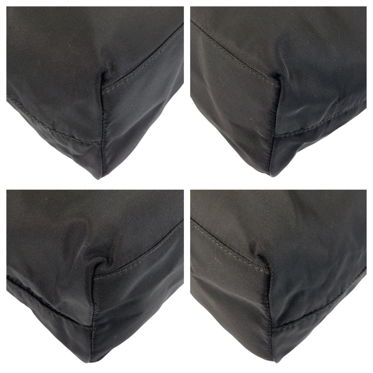 PRADA Tote Bag Nylon Black SilverMetal Test Triangle With logo