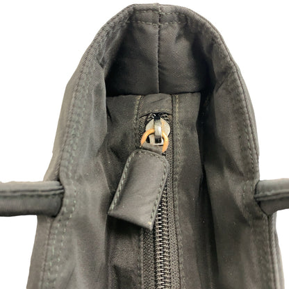 PRADA Tote Bag Nylon Black SilverMetal Test Triangle With logo