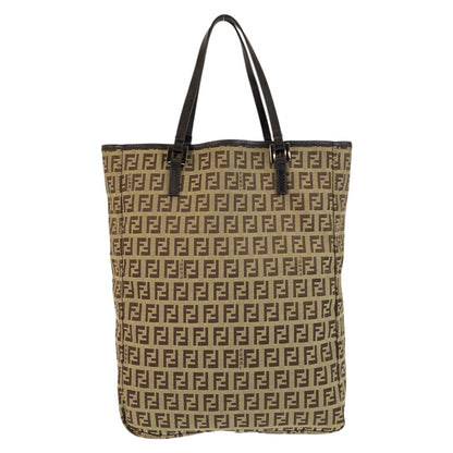 FENDI Tote Bag 8BH006 canvas Beige brown Zucchino