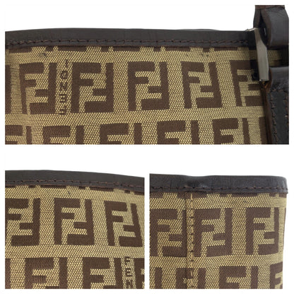 FENDI Tote Bag 8BH006 canvas Beige brown Zucchino