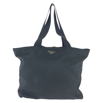 PRADA Shoulder Bag Nylon Black SilverMetal Test Triangle With logo