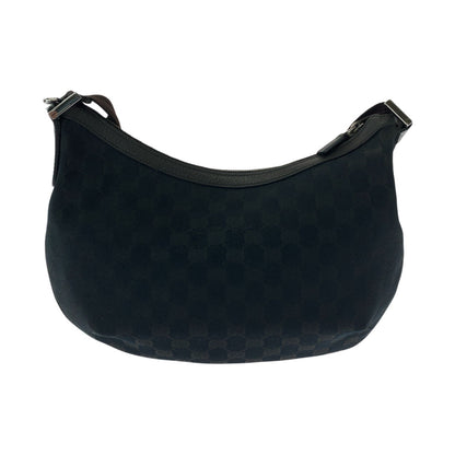 GUCCI Shoulder Bag 181092 GG canvas Black SilverMetal