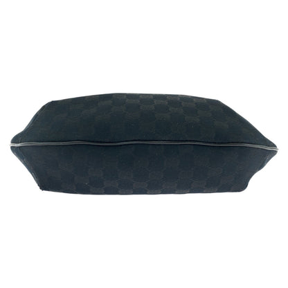 GUCCI Shoulder Bag 181092 GG canvas Black SilverMetal