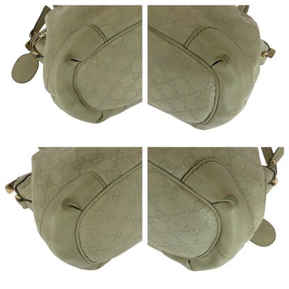 GUCCI Shoulder Bag 247902 leather Ivory Gold Metal Guccisima Sukey
