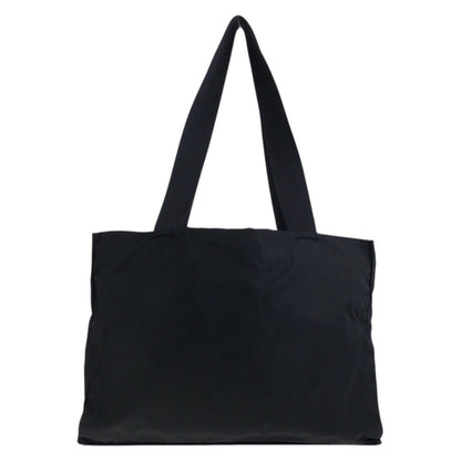 PRADA Tote Bag Nylon Black SilverMetal Test Triangle With logo